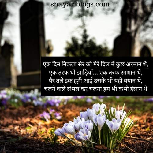 Hindi Shayari on Death image